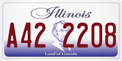 IL license plate A422208
