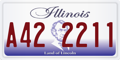IL license plate A422211