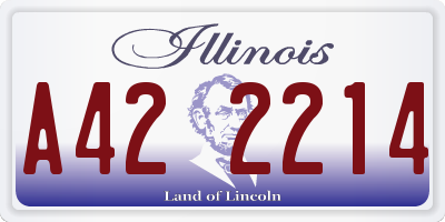 IL license plate A422214