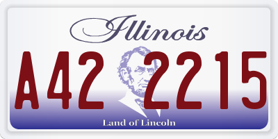 IL license plate A422215