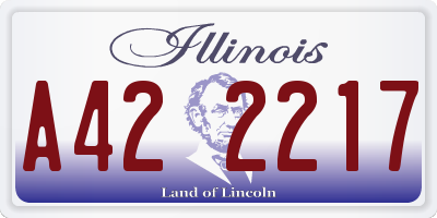 IL license plate A422217