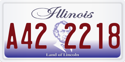 IL license plate A422218