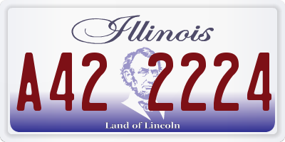 IL license plate A422224