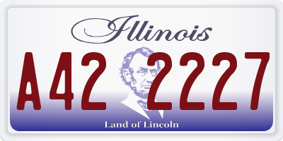 IL license plate A422227