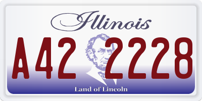 IL license plate A422228