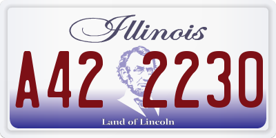 IL license plate A422230