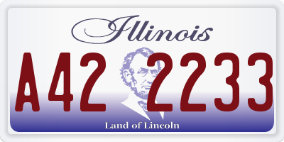 IL license plate A422233