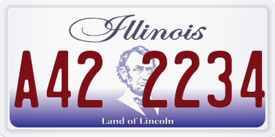IL license plate A422234