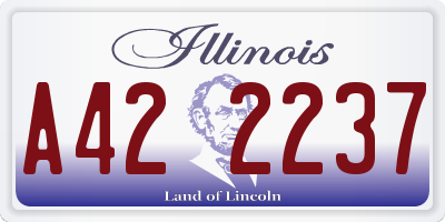 IL license plate A422237