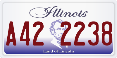 IL license plate A422238
