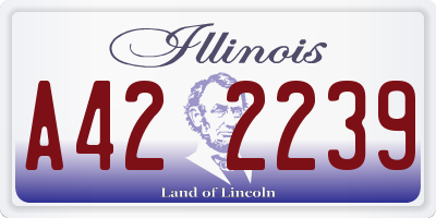 IL license plate A422239