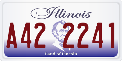 IL license plate A422241
