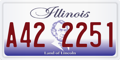 IL license plate A422251
