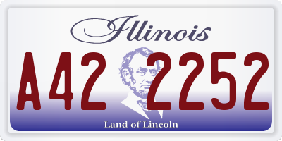 IL license plate A422252