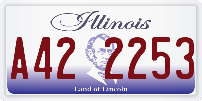 IL license plate A422253