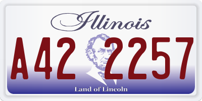 IL license plate A422257