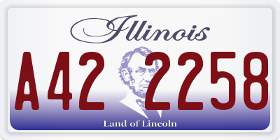 IL license plate A422258