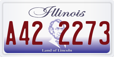 IL license plate A422273