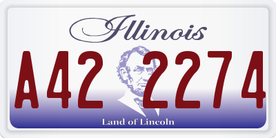 IL license plate A422274