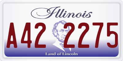 IL license plate A422275