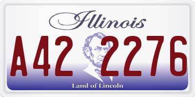 IL license plate A422276