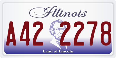 IL license plate A422278
