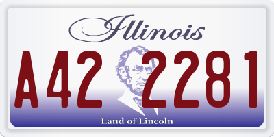 IL license plate A422281