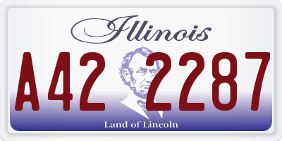 IL license plate A422287