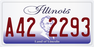 IL license plate A422293