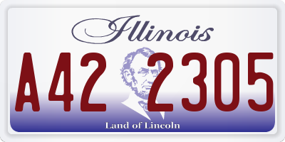 IL license plate A422305