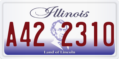 IL license plate A422310