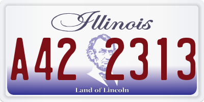 IL license plate A422313