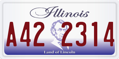 IL license plate A422314