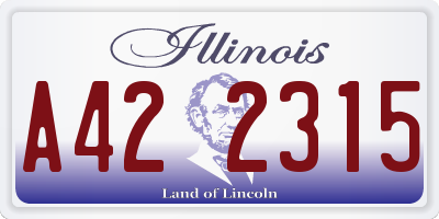 IL license plate A422315