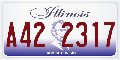 IL license plate A422317