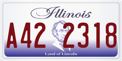 IL license plate A422318