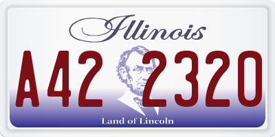 IL license plate A422320