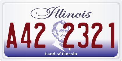 IL license plate A422321
