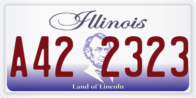 IL license plate A422323