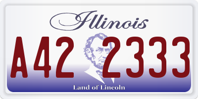 IL license plate A422333