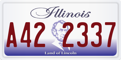 IL license plate A422337