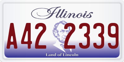 IL license plate A422339