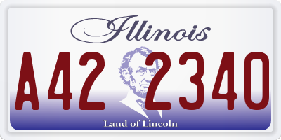 IL license plate A422340