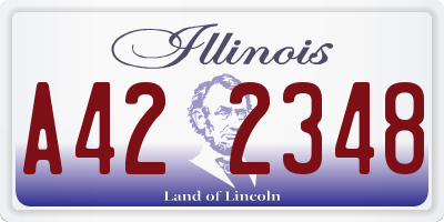 IL license plate A422348