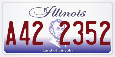 IL license plate A422352