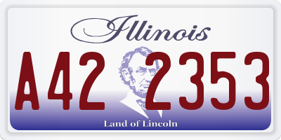 IL license plate A422353