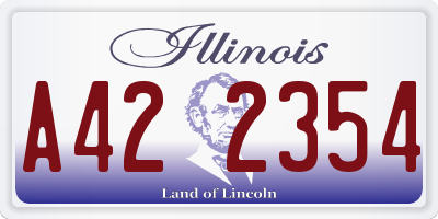 IL license plate A422354