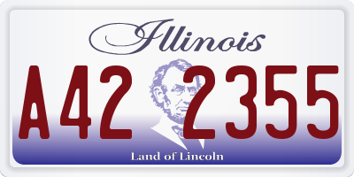 IL license plate A422355