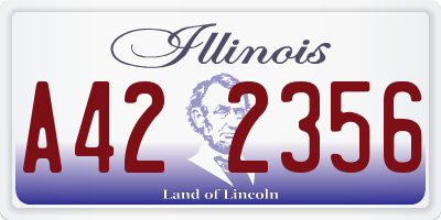 IL license plate A422356