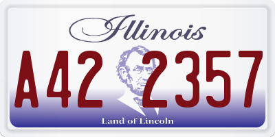 IL license plate A422357